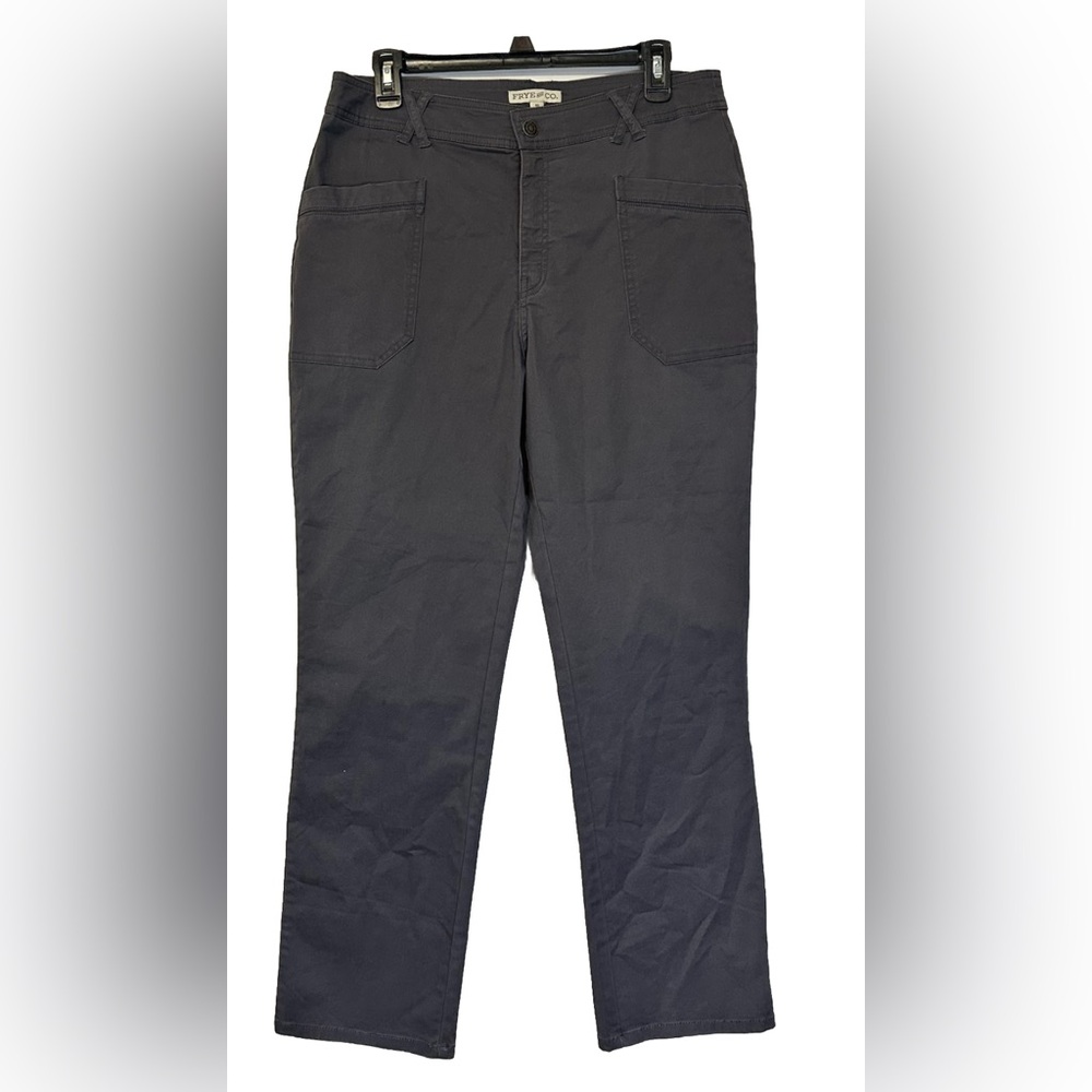 Frye And Co. Gray Cargo Straight Leg Pant Work Wear Casual Lightweight Size 10